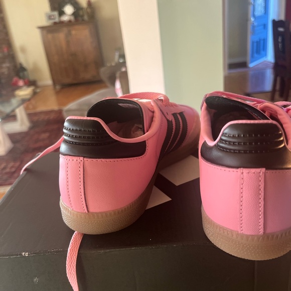 Adidas Women's Pink and Black Sneakers - Picture 6 of 10